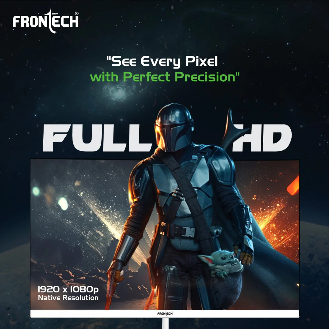 Frontech 22 inch LED Monitor | 100Hz | 1920x1080 | Wall Mountable | HDMI & VGA | 5ms Response Time |Ultima Series | 3 Years Warranty - Image 3
