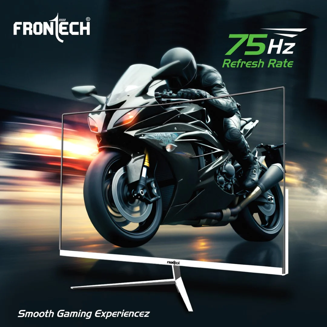 Frontech 27 inch Curved LED Monitor | 75Hz | 1920x1080 | Wall Mountable | Frameless | HDMI & VGA | 12ms Response Time | Built-in Speakers | Ultima Series | 3 Years Warranty - Image 4