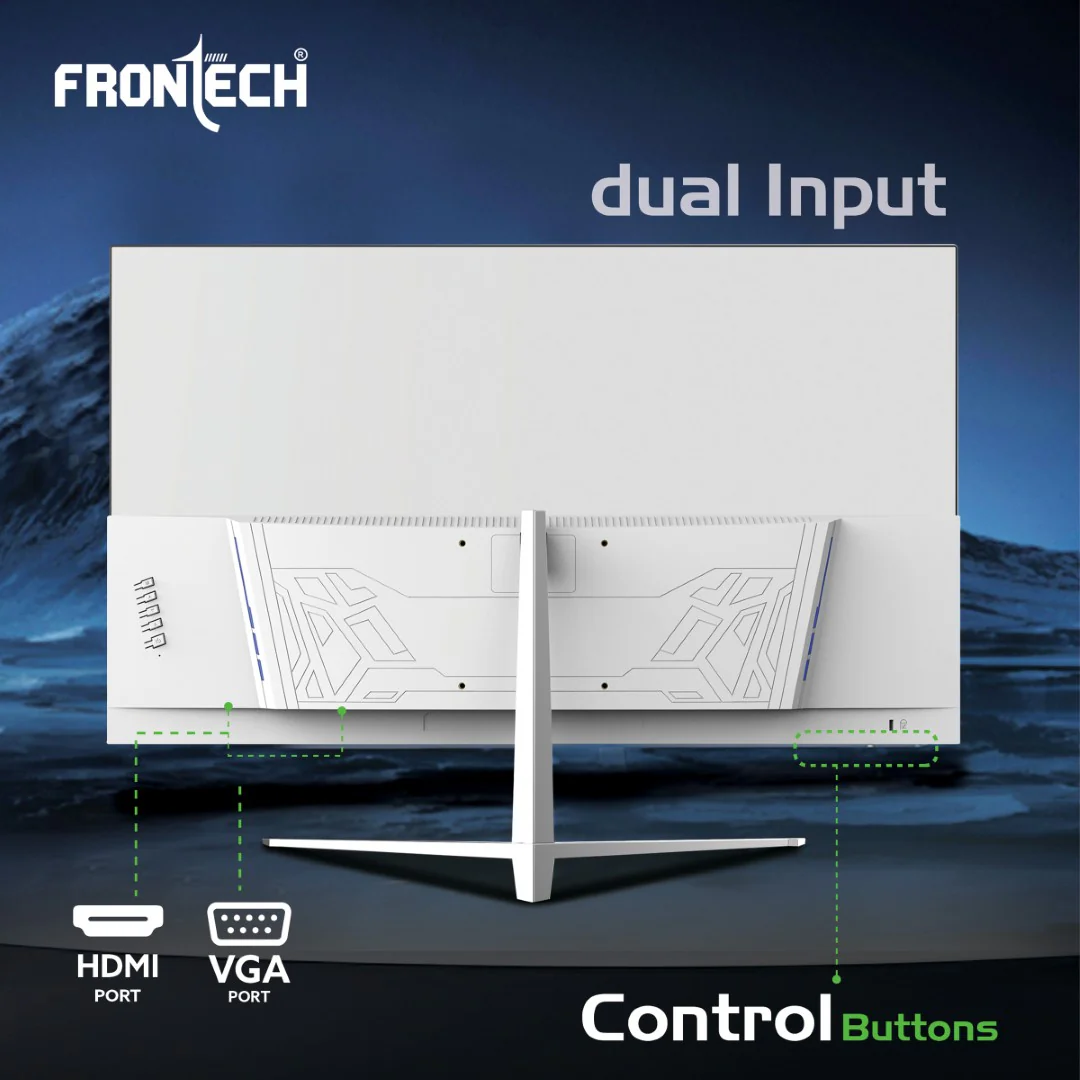 Frontech 27 inch LED Monitor | 100Hz | 1920x1080 | Wall Mountable | HDMI & VGA | 8ms Response Time | Built-in Speakers | Ultima Series | 3 Years Warranty - Image 5
