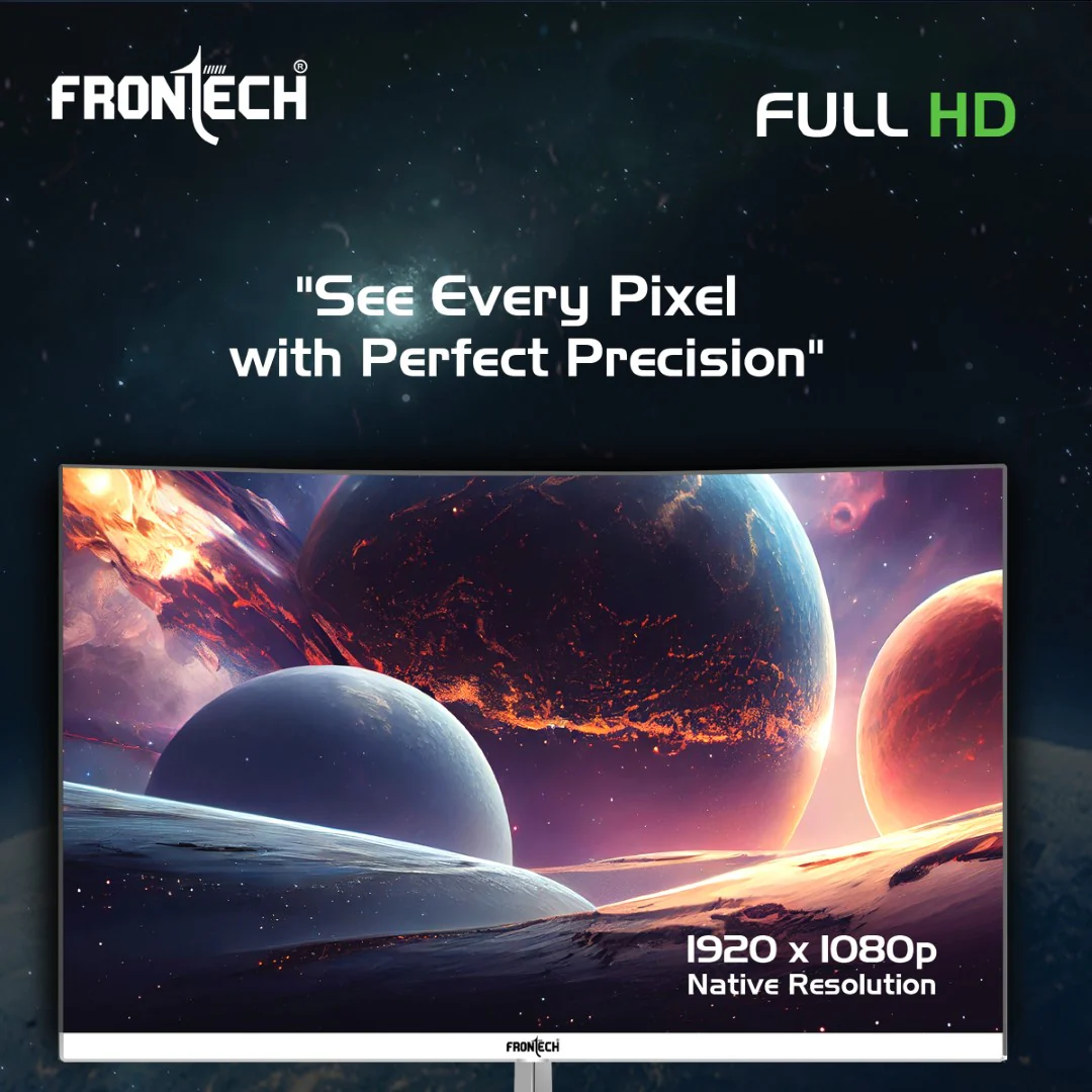 Frontech 27 inch LED Monitor | 100Hz | 1920x1080 | Wall Mountable | HDMI & VGA | 8ms Response Time | Built-in Speakers | Ultima Series | 3 Years Warranty - Image 6