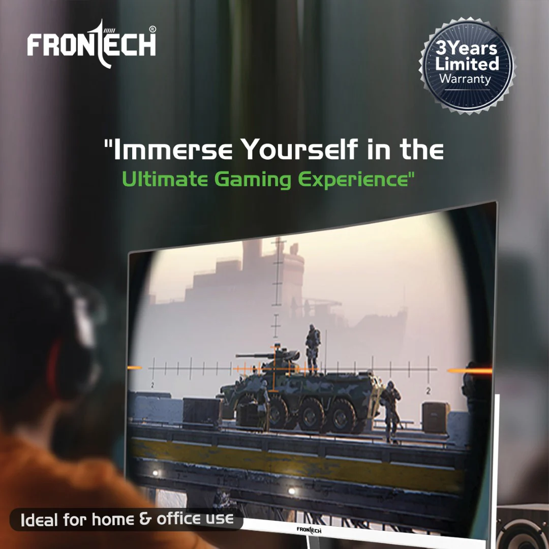 Frontech 27 inch LED Monitor | 100Hz | 1920x1080 | Wall Mountable | HDMI & VGA | 8ms Response Time | Built-in Speakers | Ultima Series | 3 Years Warranty - Image 9