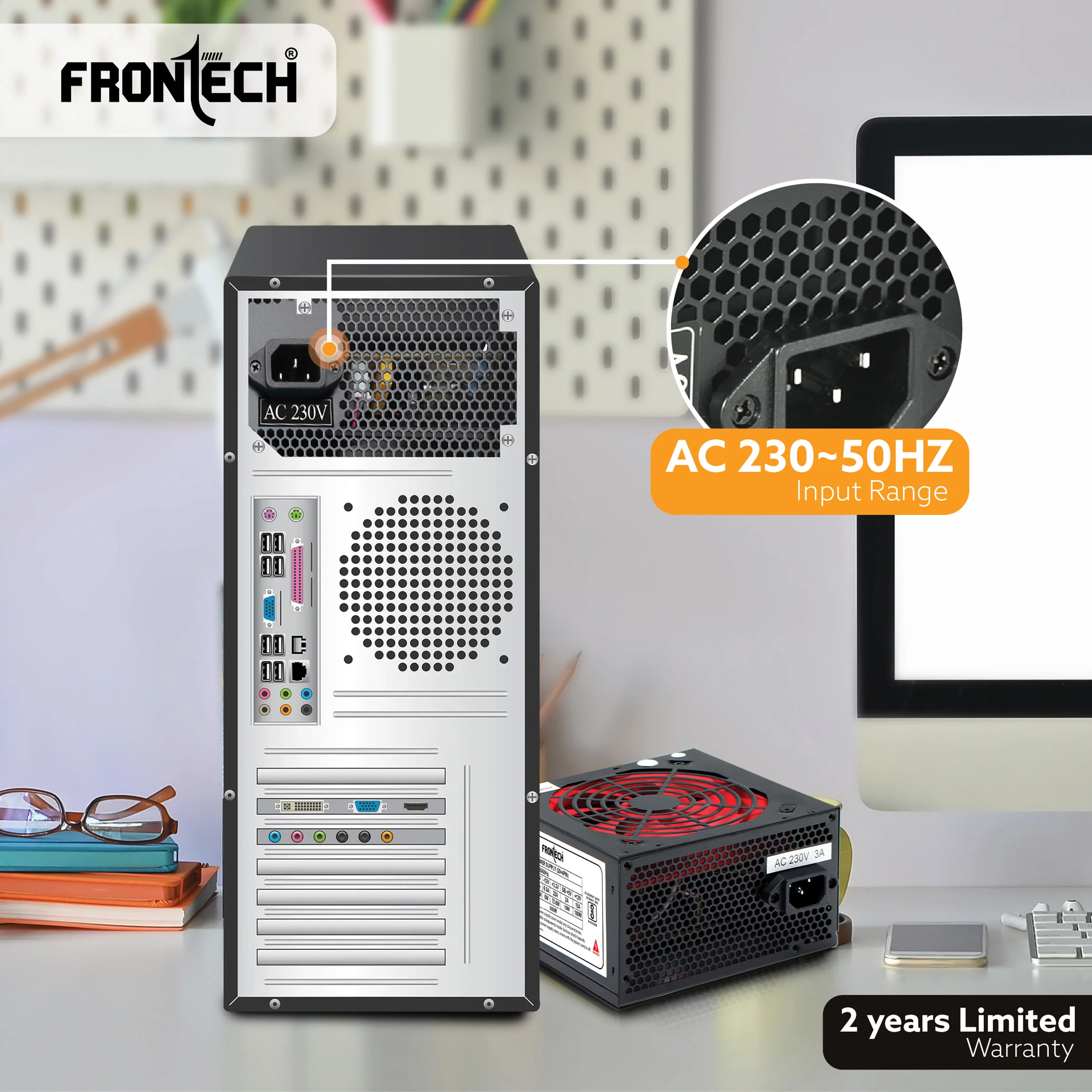 Frontech 800W ATX SMPS Power Supply with 120mm Silent Fan | 8 (6+2) PCIe | 3 SATA | 2 Molex | Multi-Core CPU Support | AC 230V | PS-0006 - Image 6