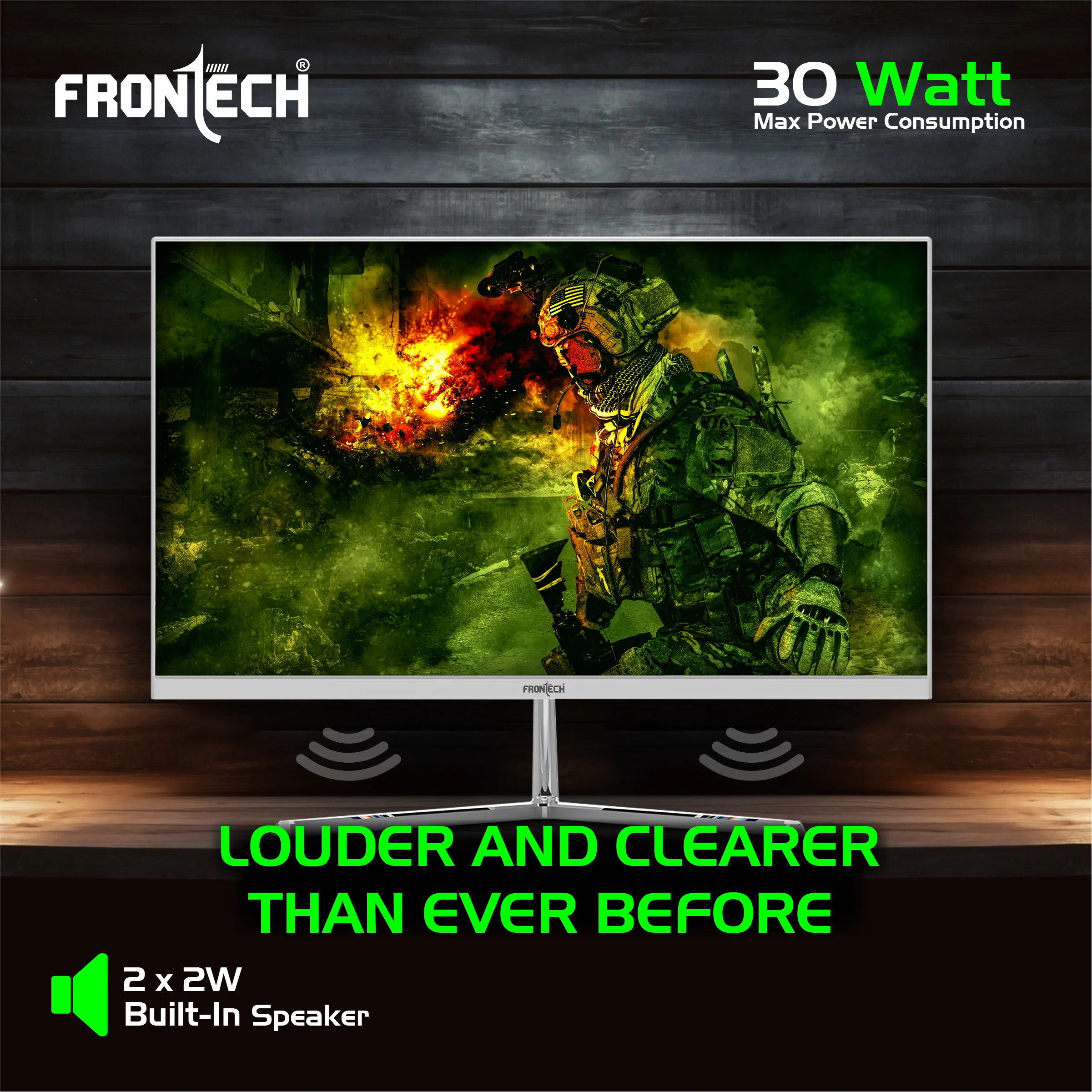 Frontech 24.5 inch LED Gaming Monitor | 180Hz | 1920x1080 | Wall Mountable | Frameless | HDMI & VGA | 8ms Response Time | Built-in Speakers | 3 Years Warranty - Image 6