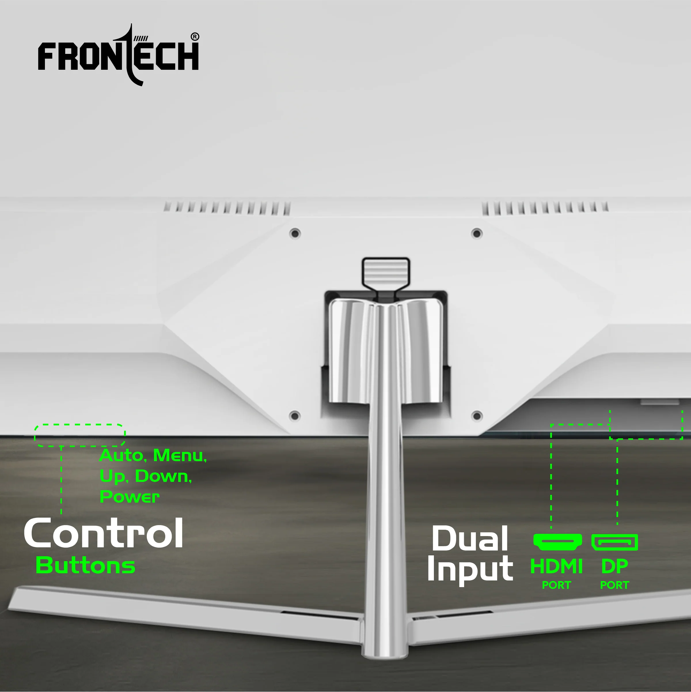 Frontech 24.5 inch LED Gaming Monitor | 180Hz | 1920x1080 | Wall Mountable | Frameless | HDMI & VGA | 8ms Response Time | Built-in Speakers | 3 Years Warranty - Image 7