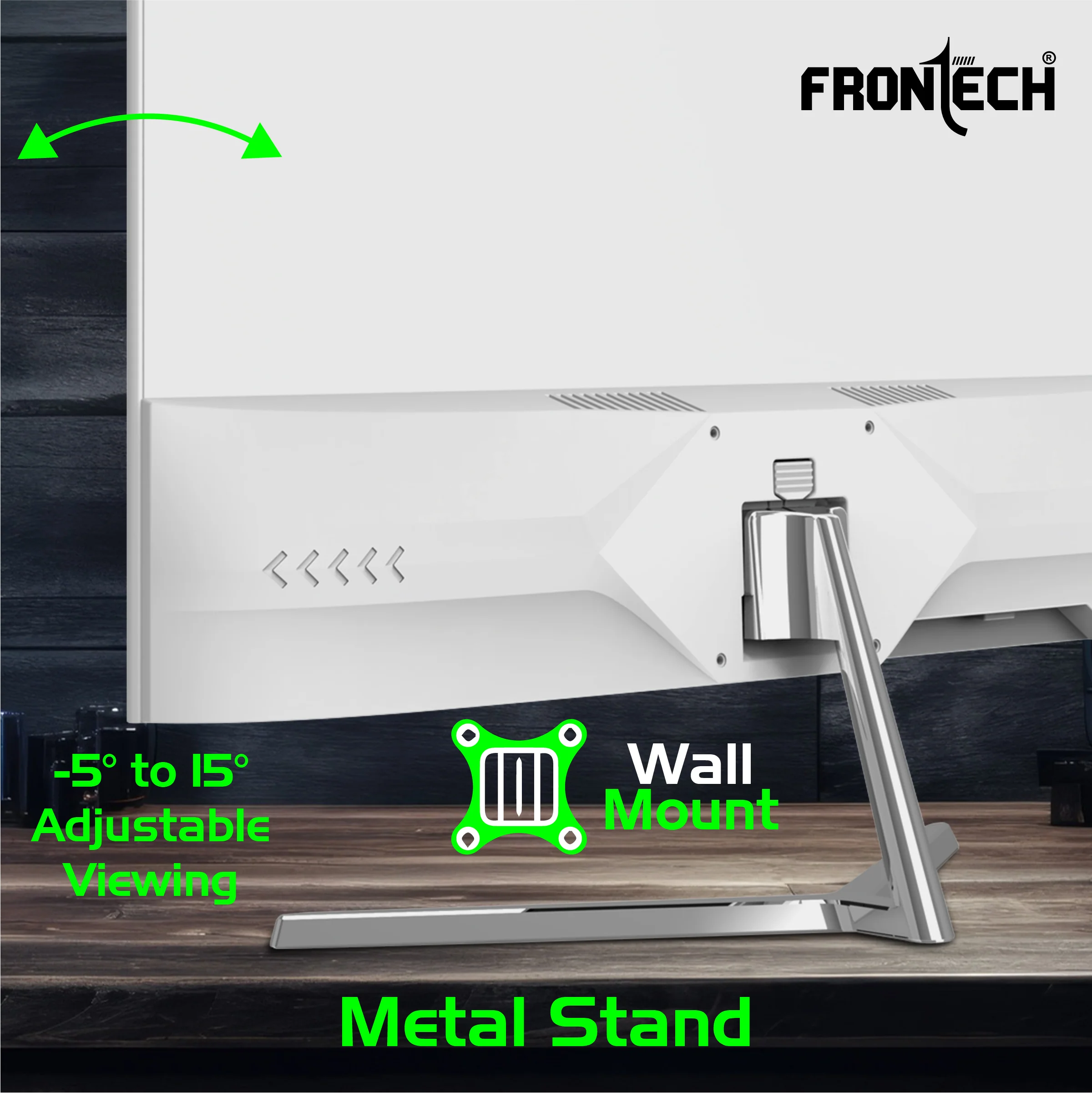 Frontech 24.5 inch LED Gaming Monitor | 180Hz | 1920x1080 | Wall Mountable | Frameless | HDMI & VGA | 8ms Response Time | Built-in Speakers | 3 Years Warranty - Image 8