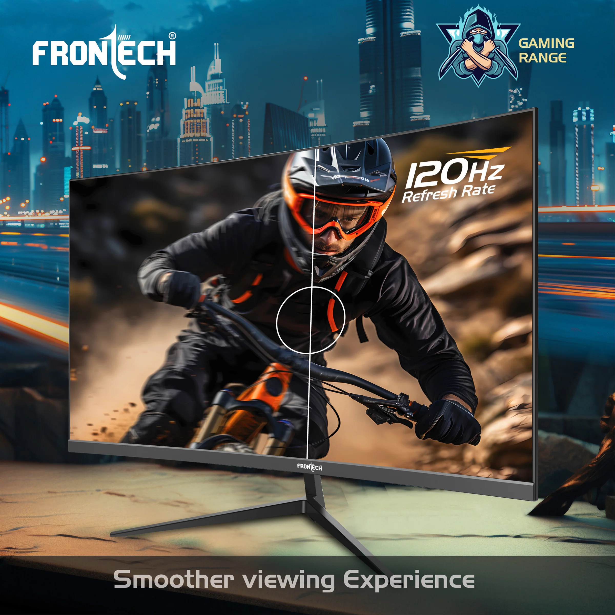 Frontech 27 inch Curved Gaming Monitor | 120Hz | 1920x1080 | RGB | Wall Mountable | HDMI & VGA | 1ms Response Time | Built-in Speakers | 3 Years Warranty - Image 3