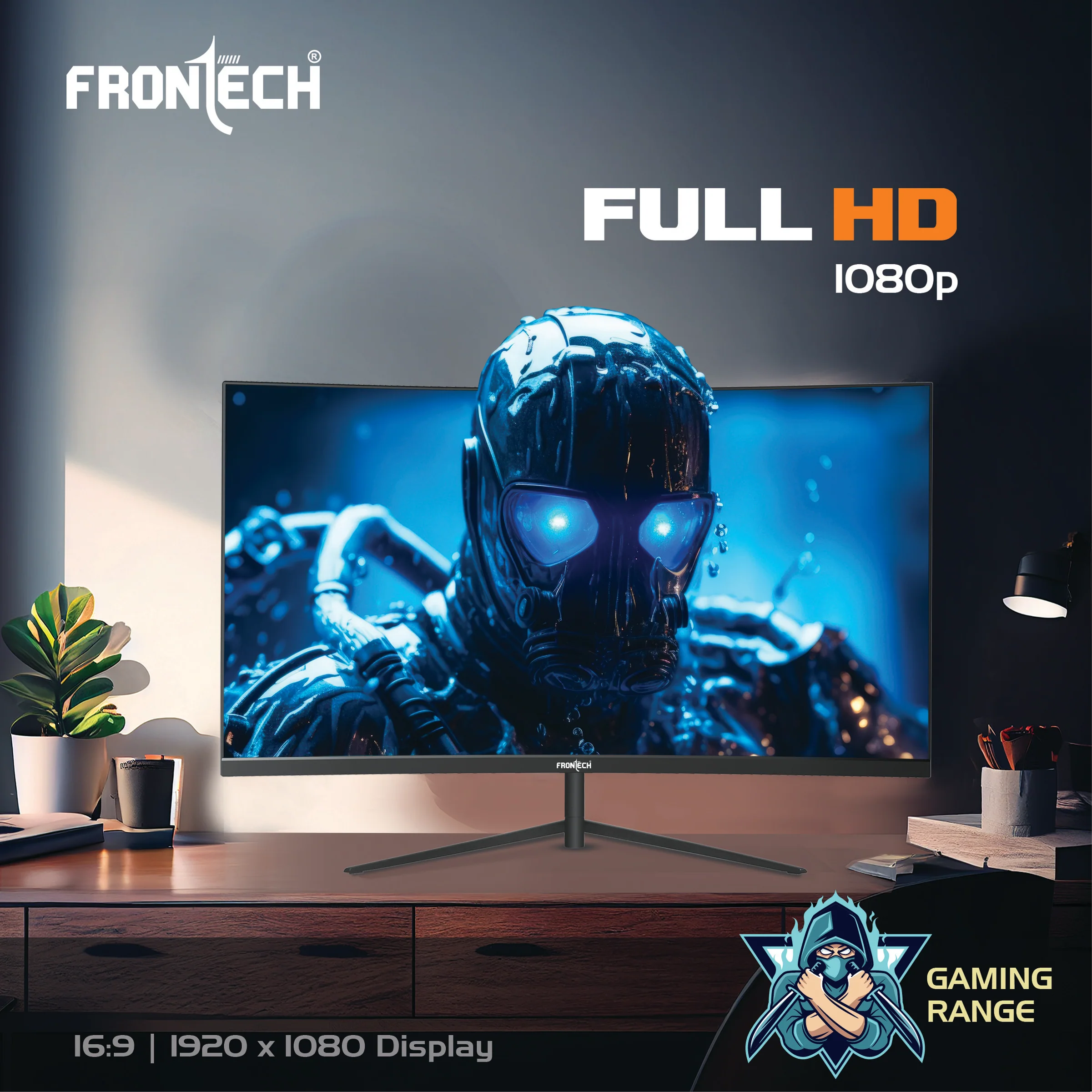 Frontech 27 inch Curved Gaming Monitor | 120Hz | 1920x1080 | RGB | Wall Mountable | HDMI & VGA | 1ms Response Time | Built-in Speakers | 3 Years Warranty - Image 5