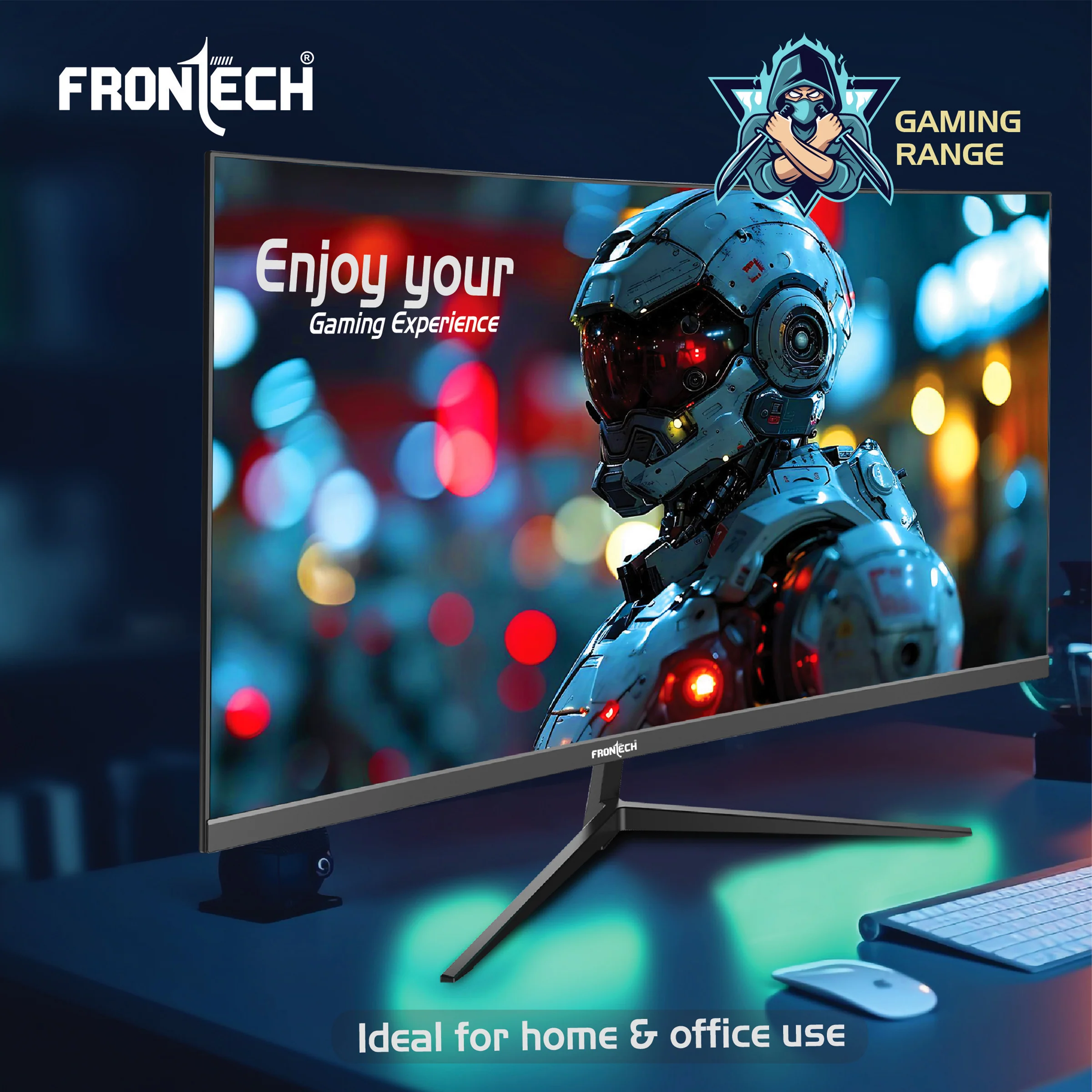 Frontech 27 inch Curved Gaming Monitor | 120Hz | 1920x1080 | RGB | Wall Mountable | HDMI & VGA | 1ms Response Time | Built-in Speakers | 3 Years Warranty - Image 8