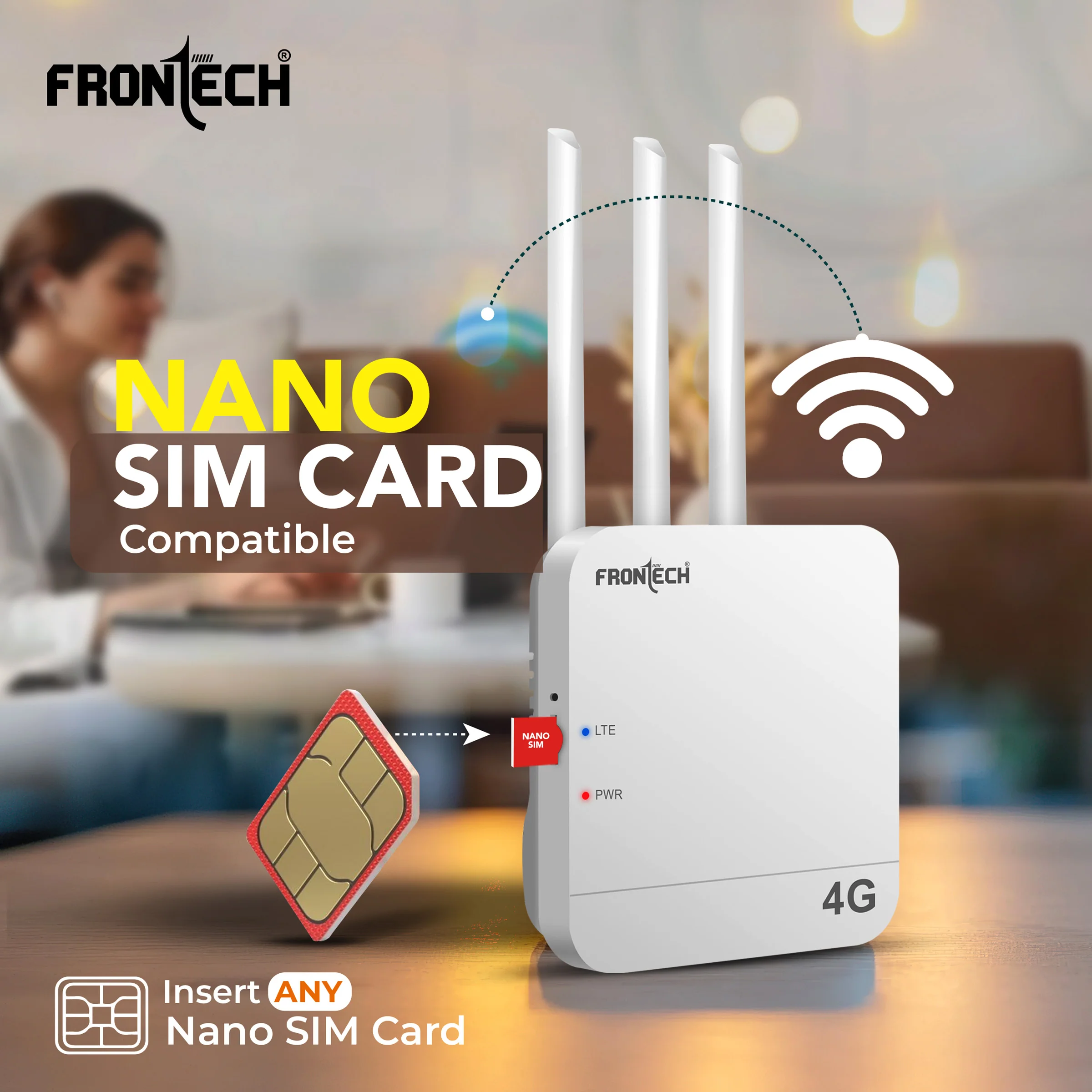 Frontech NC-0035 4G/5G WiFi Router – Blazing Speed, Compact Design & Eco-Smart Connectivity | Made in India - Image 3