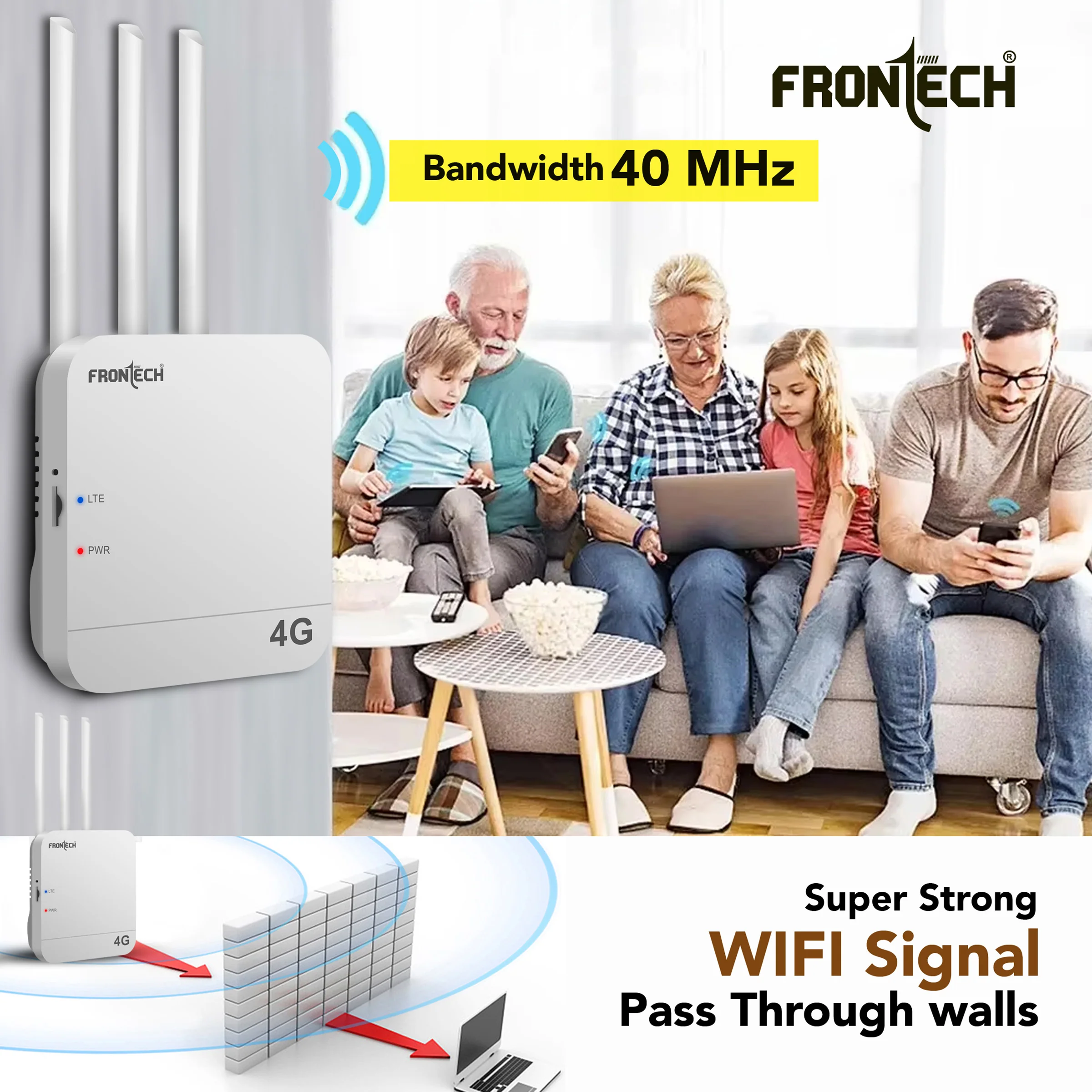 Frontech NC-0035 4G/5G WiFi Router – Blazing Speed, Compact Design & Eco-Smart Connectivity | Made in India - Image 5