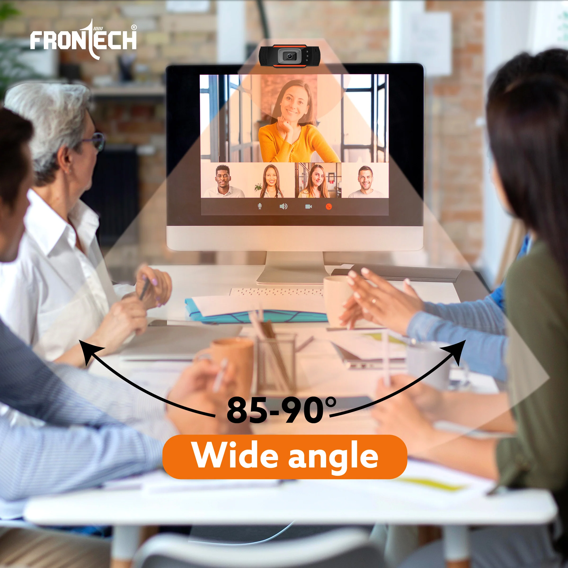 Frontech HD 720p Webcam, Driverless DSP Chip, 4X Digital Zoom - Crystal Clear Video Calls CMOS Sensor (2255) - Image 7