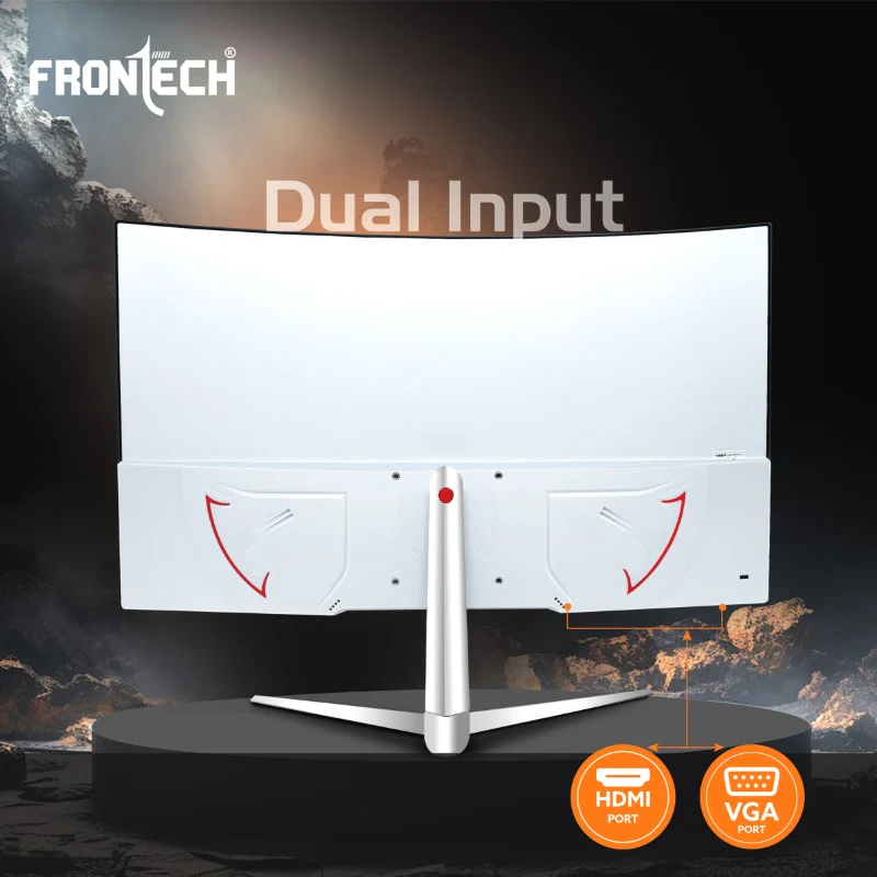 Frontech 22 inch Curved LED Monitor | 100Hz | 1920x1080 | Wall Mountable | Frameless | HDMI & VGA | 5ms Response Time | Ultima Series | 3 Years Warranty - Image 3
