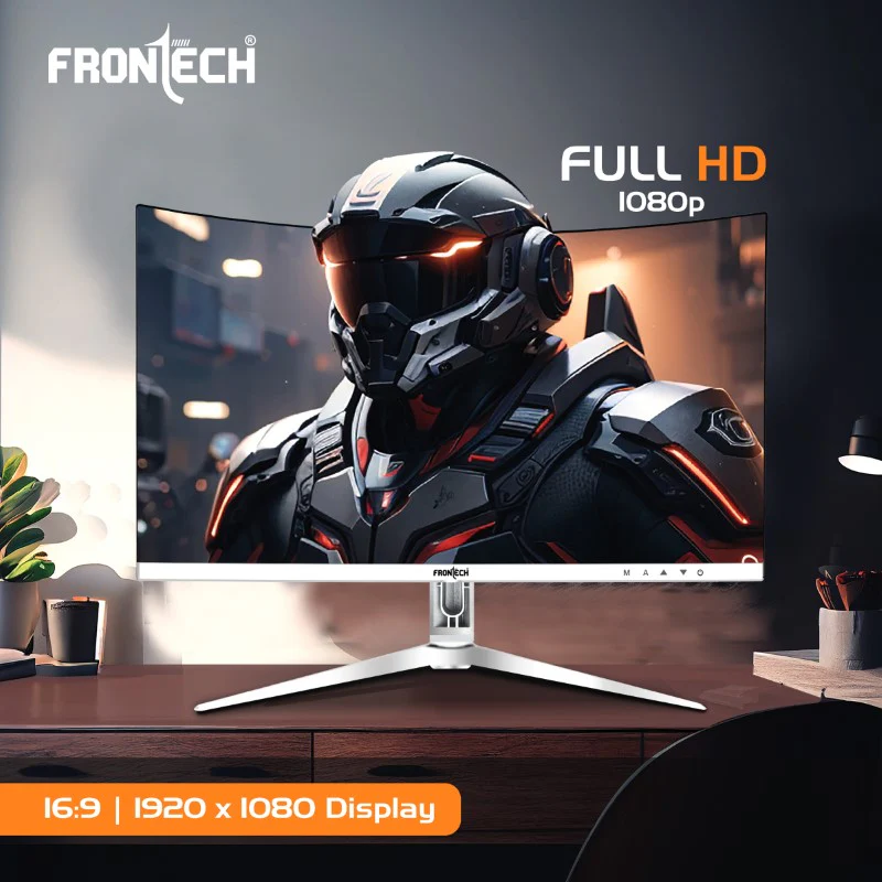 Frontech 22 inch Curved LED Monitor | 100Hz | 1920x1080 | Wall Mountable | Frameless | HDMI & VGA | 5ms Response Time | Ultima Series | 3 Years Warranty - Image 4