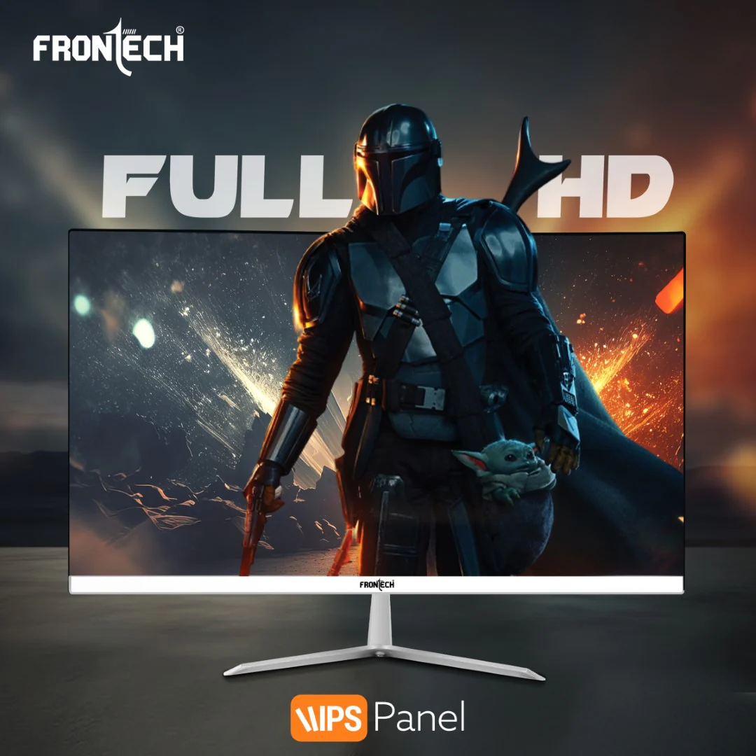 Frontech 24 inch LED Monitor | 100Hz | 1920 x 1080 | Wall Mountable | Frameless | HDMI & VGA | 12ms Response Time | Ultima Series | 3 Years Warranty - Image 3