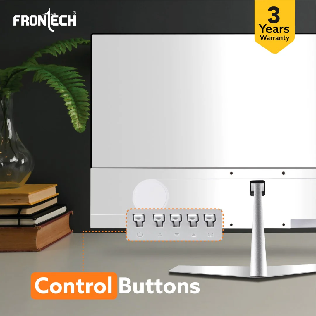 Frontech 24 inch LED Monitor | 100Hz | 1920 x 1080 | Wall Mountable | Frameless | HDMI & VGA | 12ms Response Time | Ultima Series | 3 Years Warranty - Image 4
