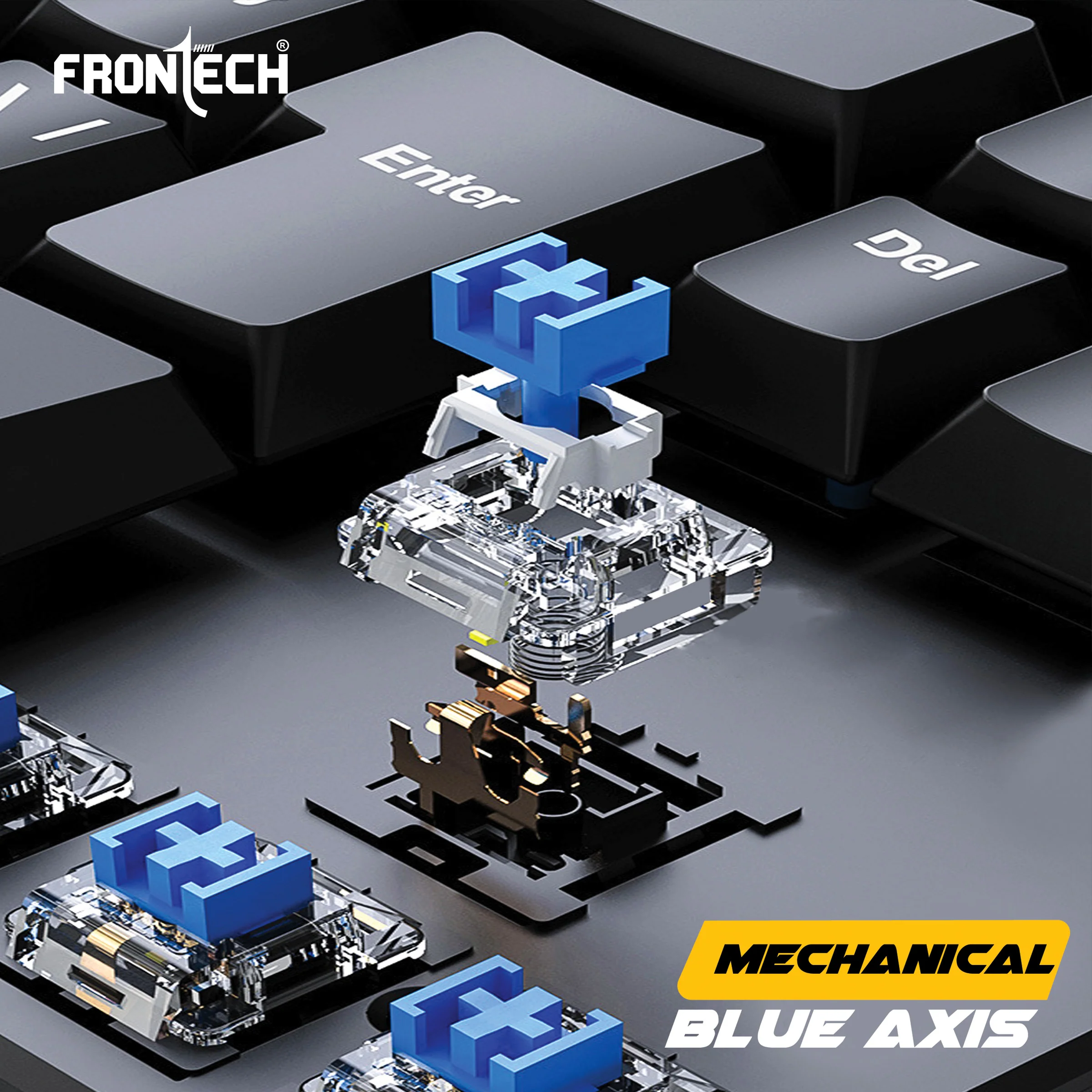 Frontech Wired Gaming RGB Backlight Keyboard|87 Key Layout|USB Plug & Play|1.6m cable| Ergonomic Keyboard|1 year warranty - Image 4