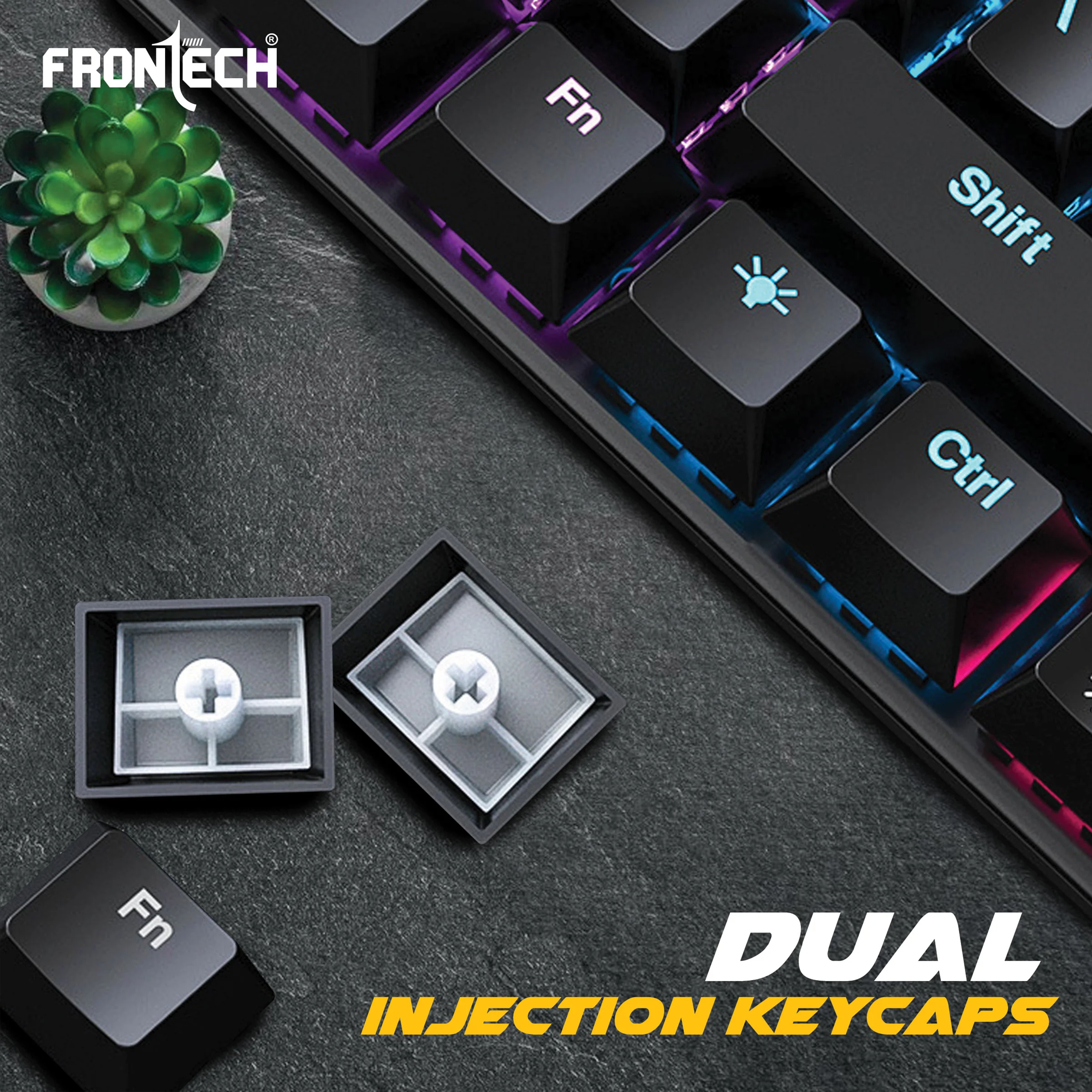 Frontech Wired Gaming RGB Backlight Keyboard|87 Key Layout|USB Plug & Play|1.6m cable| Ergonomic Keyboard|1 year warranty - Image 8