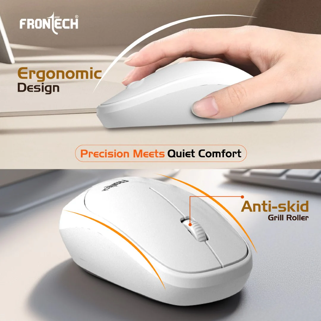 Frontech Wireless Keyboard & Mouse Combo|104 Key Layout|2.4Ghz|1200 DPI|3 button wireless mouse|1 Year Warranty - Image 7